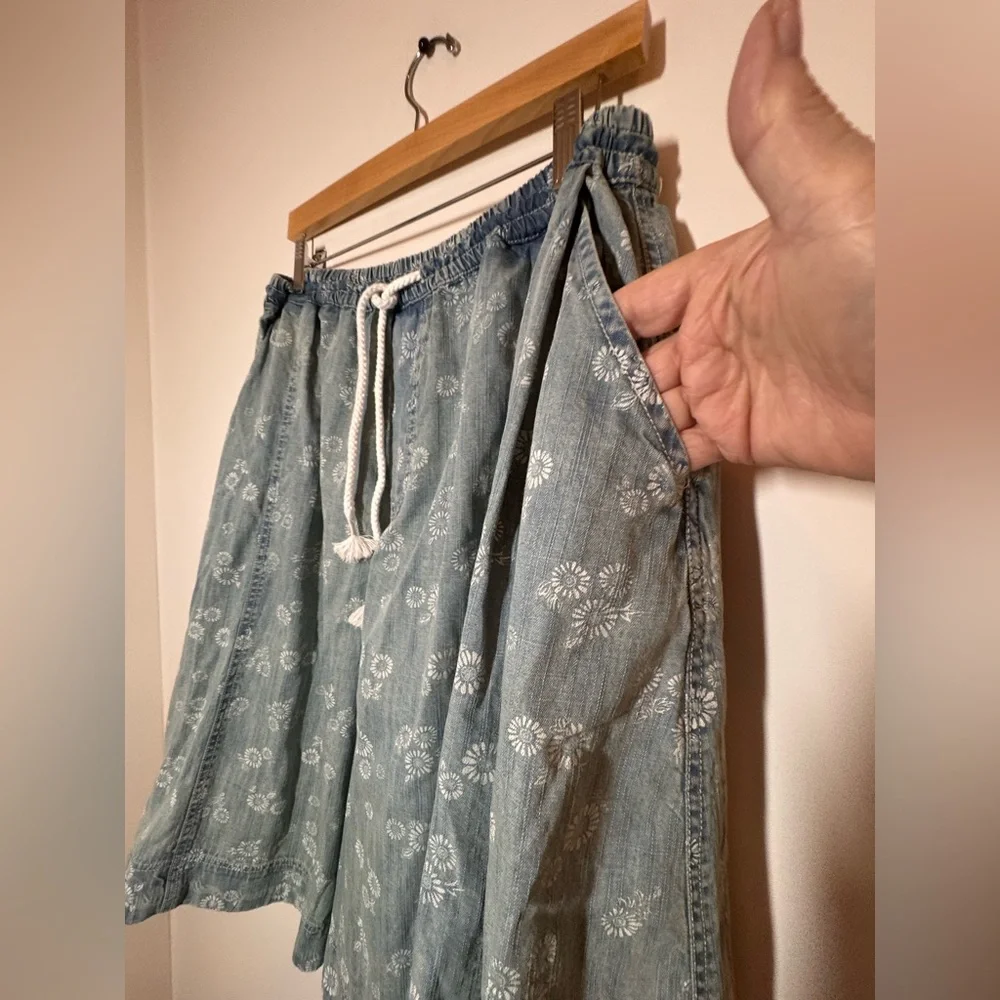 Free People We The Free Distant Lover Printed Culottes NWT Size Small Color: Sky - Picture 9 of 12